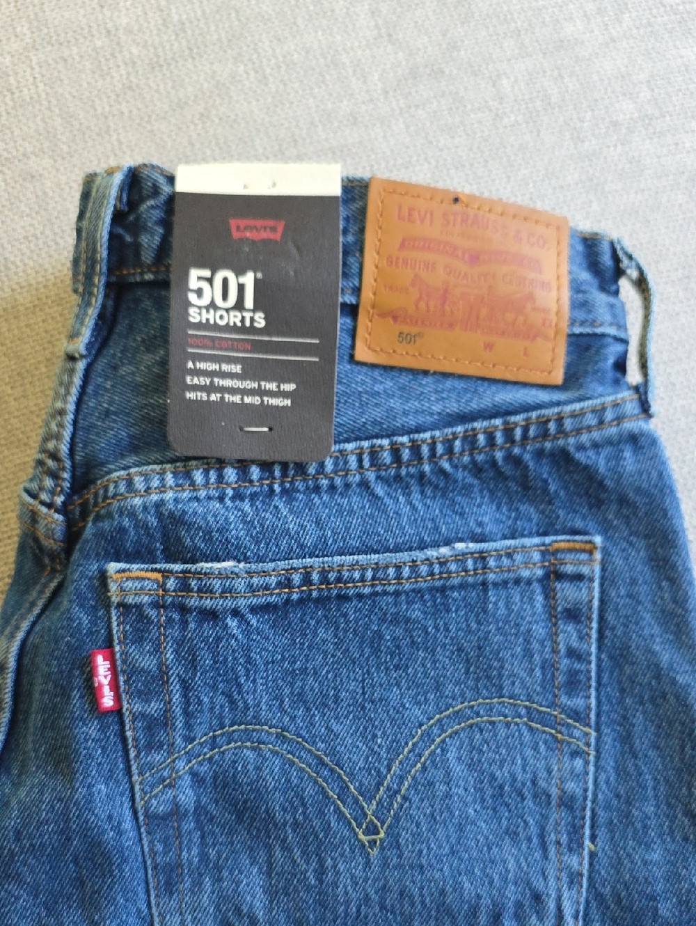 Levi's 501 Straight Blue Denim Shorts